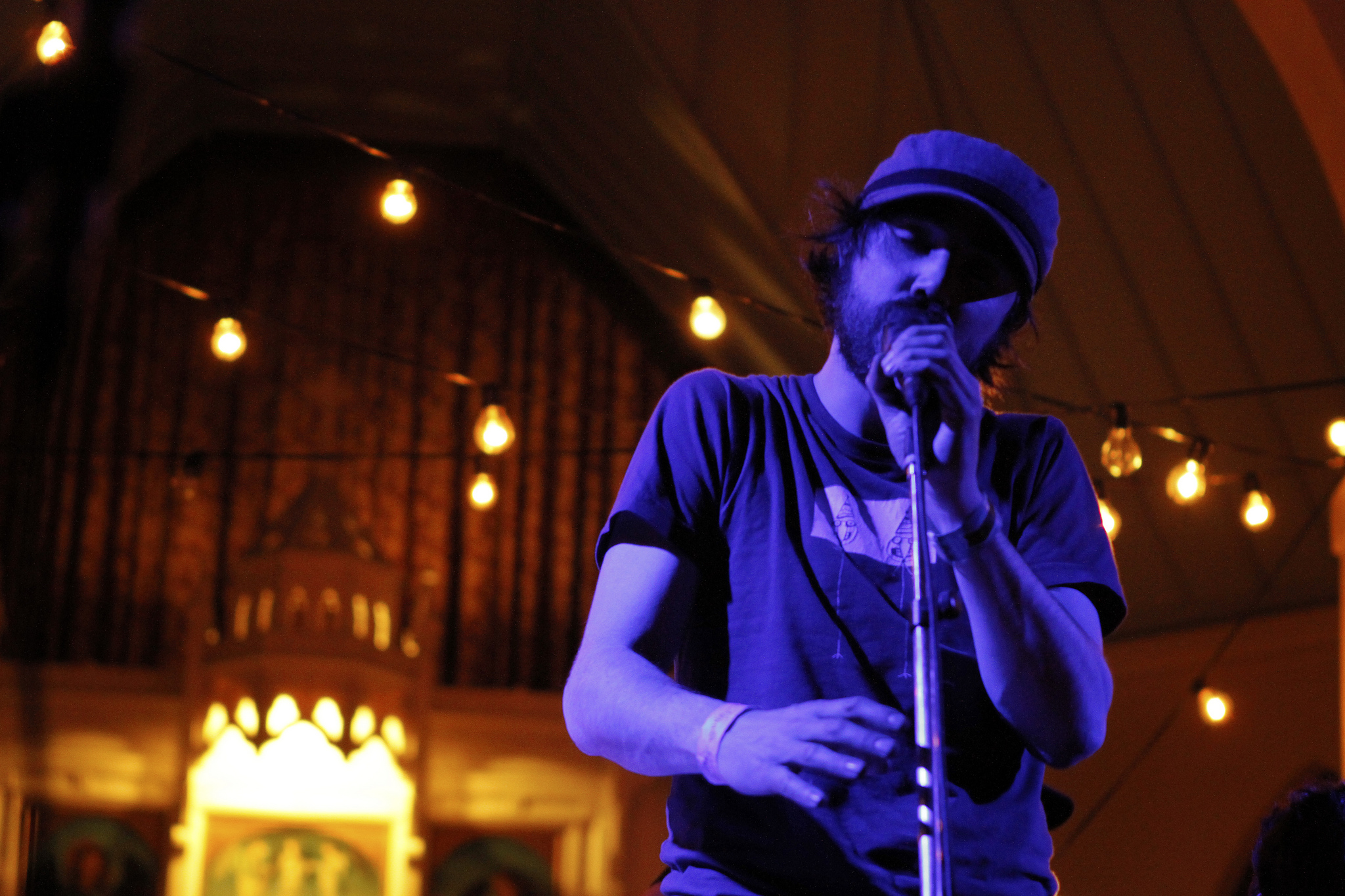 Patrick Watson performs at St. David's Episcopal Church during South By Southwest in Austin, Texas on March 15, 2012.