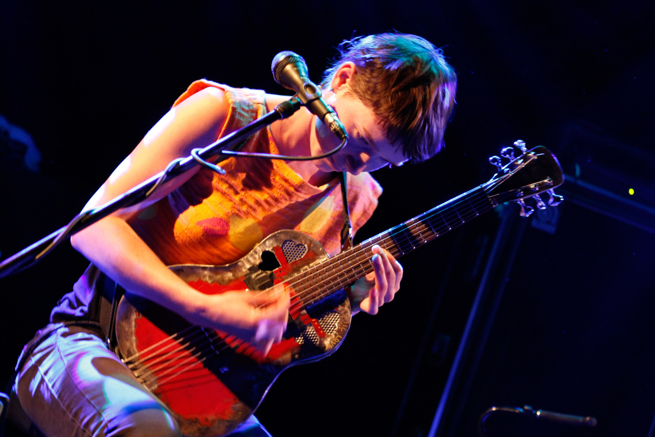 Buke & Gase performs at NPR Music's showcase at (le) Poisson Rouge during the CMJ Music Marathon in New York, NY on Oct. 17, 2012. 