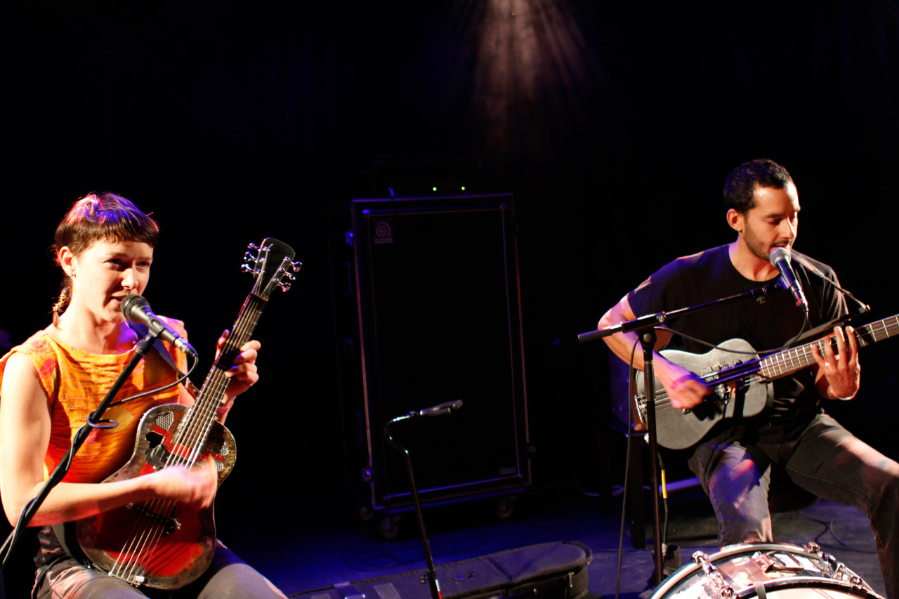 Buke & Gase performs at NPR Music's showcase at (le) Poisson Rouge during the CMJ Music Marathon in New York, NY on Oct. 17, 2012.