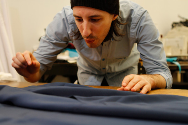 Daniel Vosovic, who started his own line in 2010, says producing within the U.S. gives him control over the entire process, even if it means working on the garments himself.