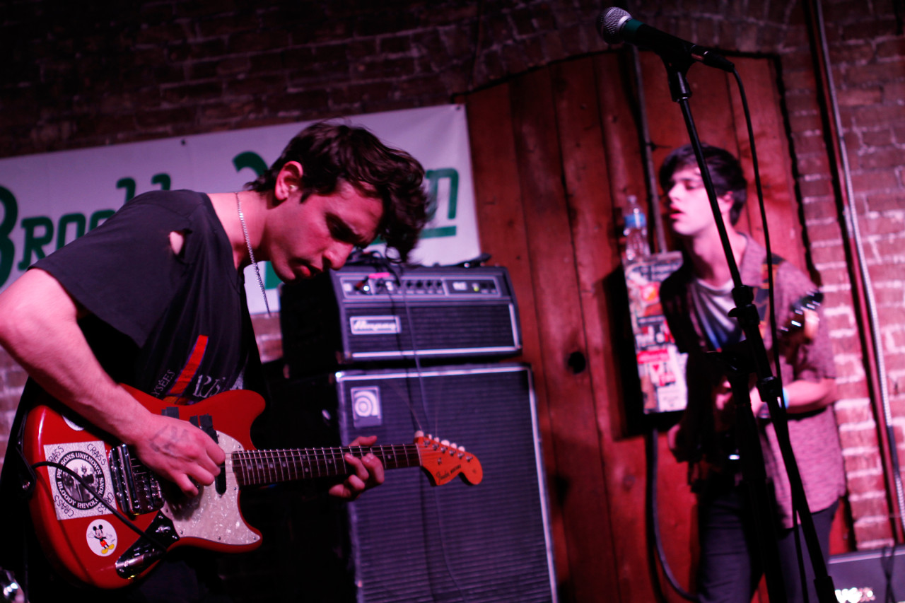 Beach Fossils performs at the Brooklyn Vegan day party at The Junior during South By Southwest in Austin, Texas on March 14, 2013. 