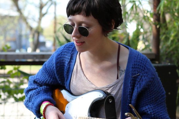 Waxahatchee performs for a video shoot at Yellow Jacket Social Club in Austin, Texas during South By Southwest on March 14, 2013.
