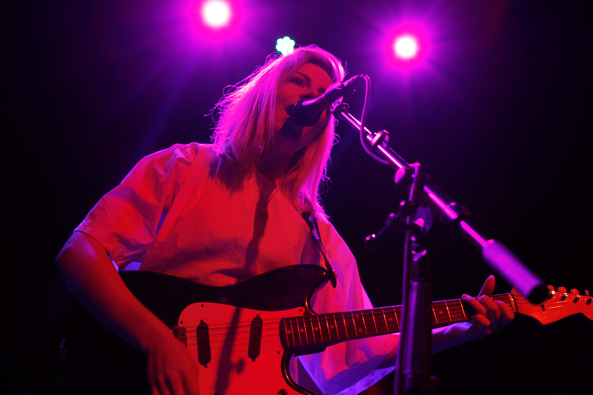 Alvvays plays at Rough Trade in Williamsburg, Brooklyn, NY on July 28, 2014.