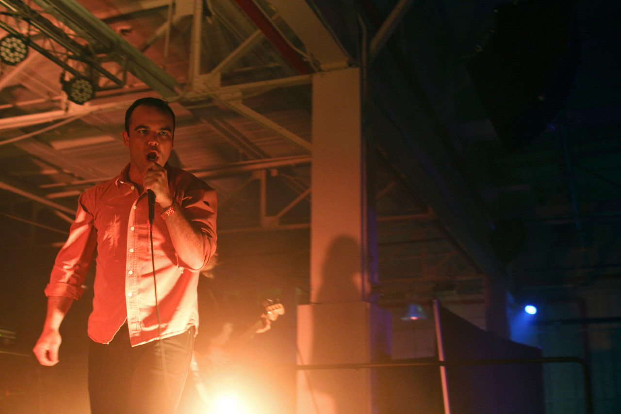 Future Islands plays at House Of Vans in Williamsburg, Brooklyn, NY on Aug. 7, 2014. 