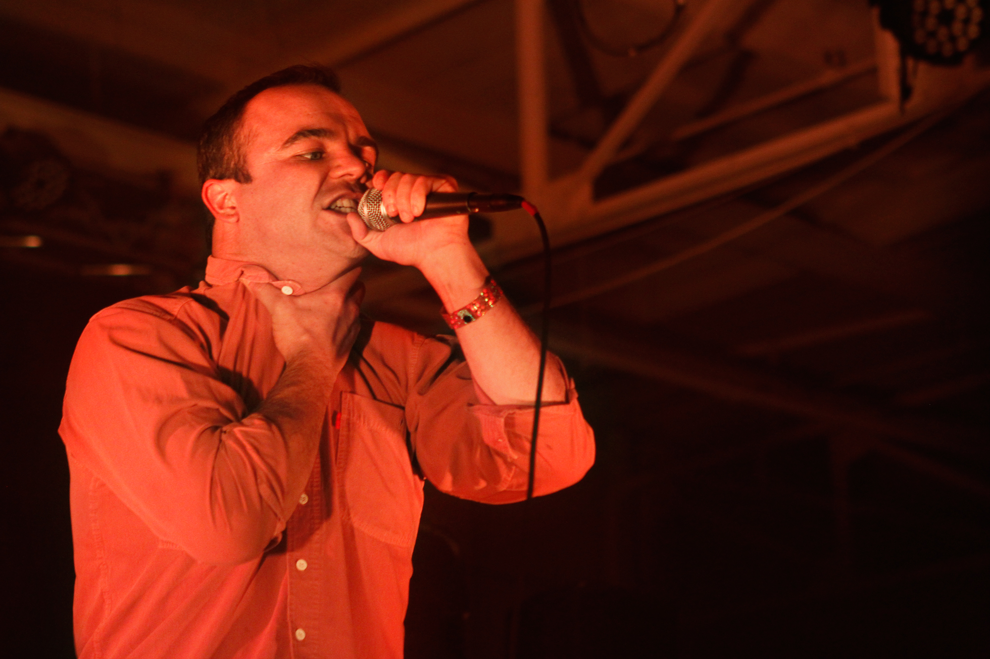 Future Islands plays at House Of Vans in Williamsburg, Brooklyn, NY on Aug. 7, 2014.