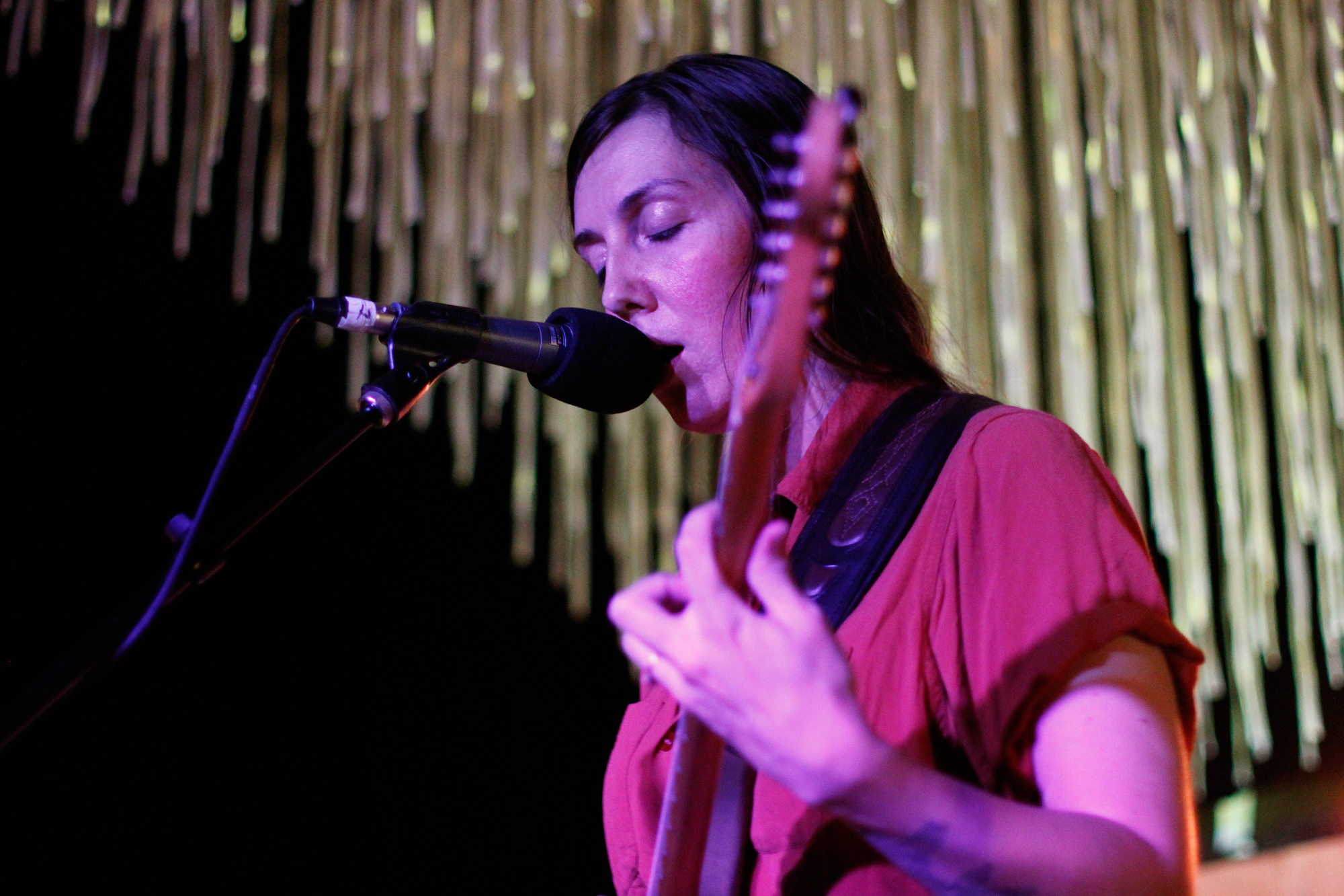 She Keeps Bees plays at Cameo Gallery in Williamsburg, Brooklyn, NY on Aug. 21, 2014.