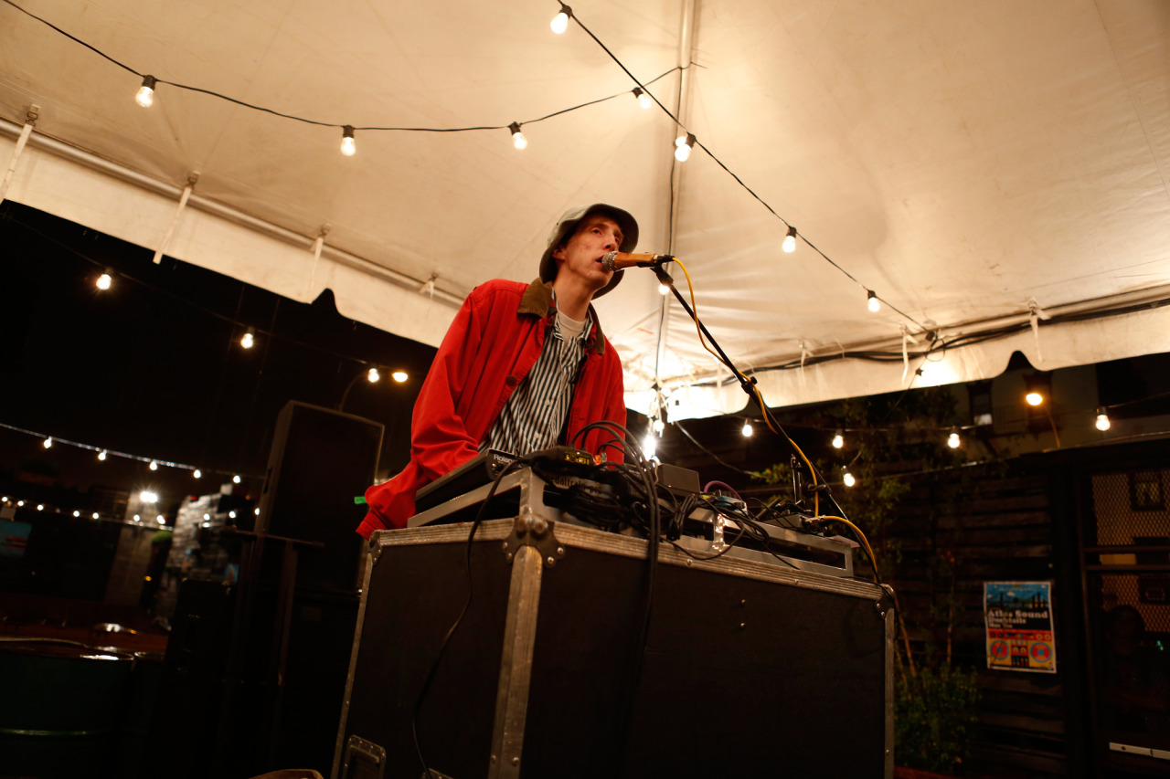 Atlas Sound performs at the Noisey\Jansport party at Greenwood Park in Brooklyn, New York on Sept. 12, 2014. 