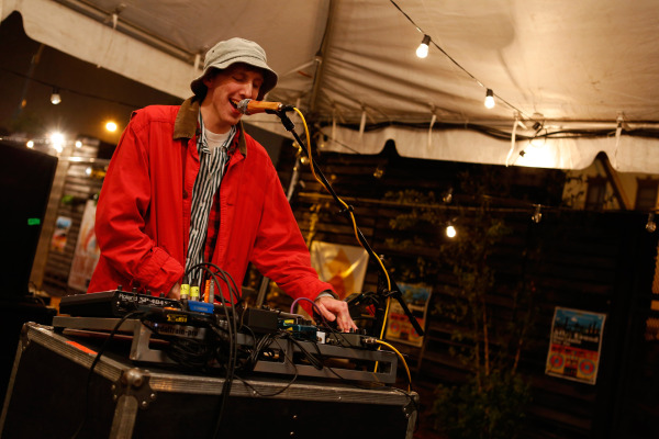 Atlas Sound performs at the Noisey\Jansport party at Greenwood Park in Brooklyn, New York on Sept. 12, 2014.