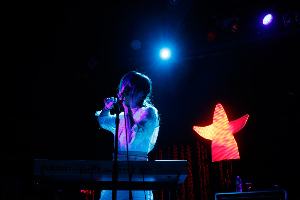 Blonde Redhead plays at Music Hall Of Williamsburg in Williamsburg, Brooklyn NY on Dec. 2, 2014.