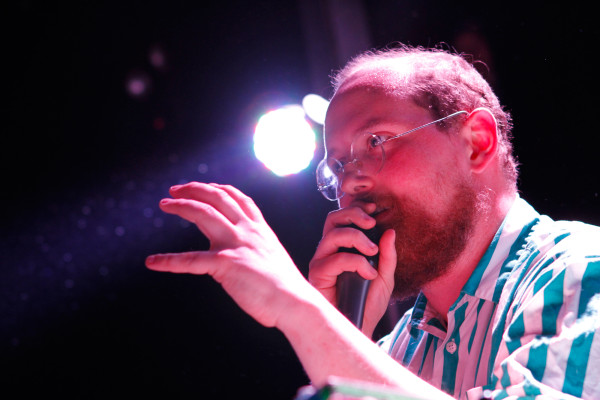 Dan Deacon plays at Rough Trade in Williamsburg, Brooklyn, NY on Feb. 25, 2015.
