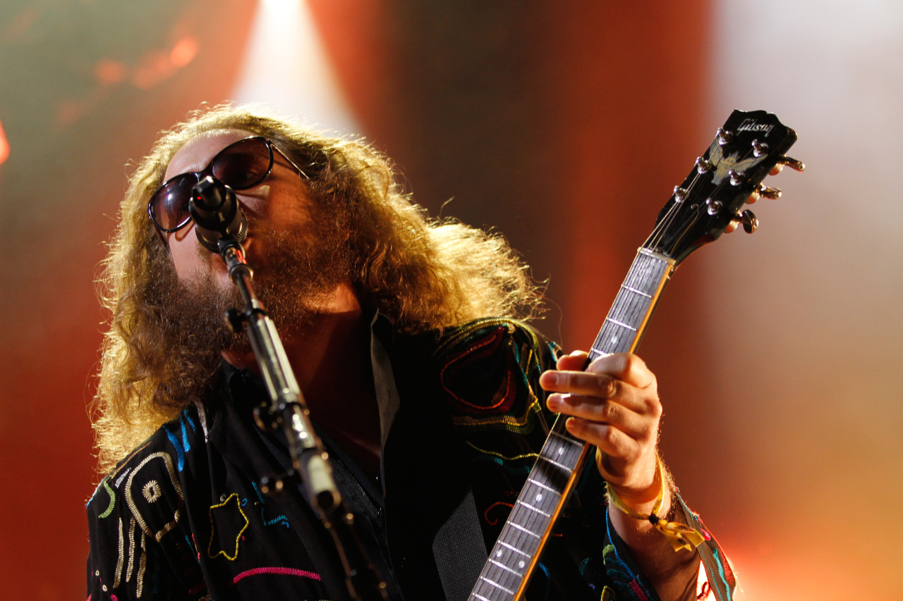 My Morning Jacket's Jim James performs on the Honda Stage at Governors Ball on Randall's Island, New York on June 5, 2015. (© Michael Katzif – Do not use or republish without prior consent.)