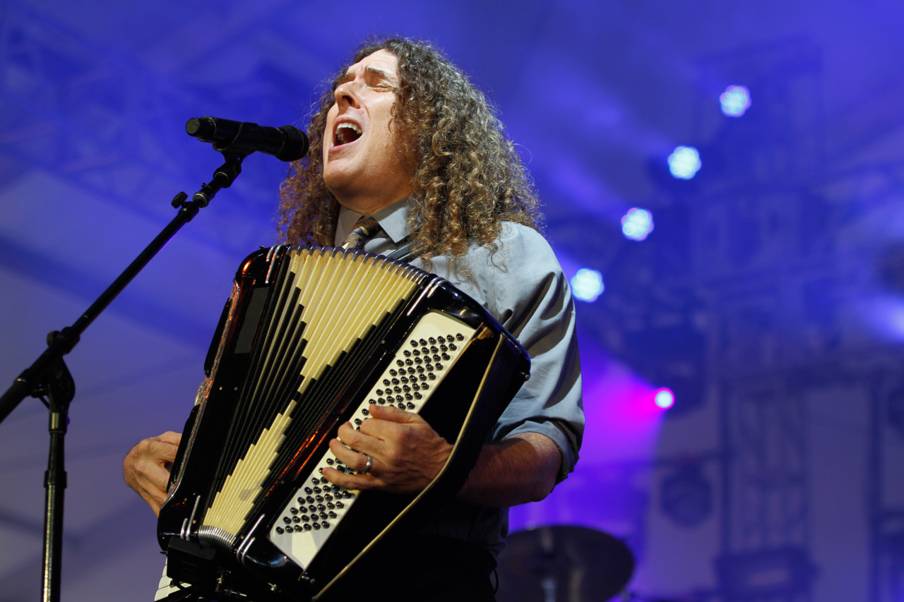 "Weird Al" Yankovic performs in the Gotham tent stage at Governors Ball on Randall's Island, New York on June 7, 2015. (© Michael Katzif – Do not use or republish without prior consent.)