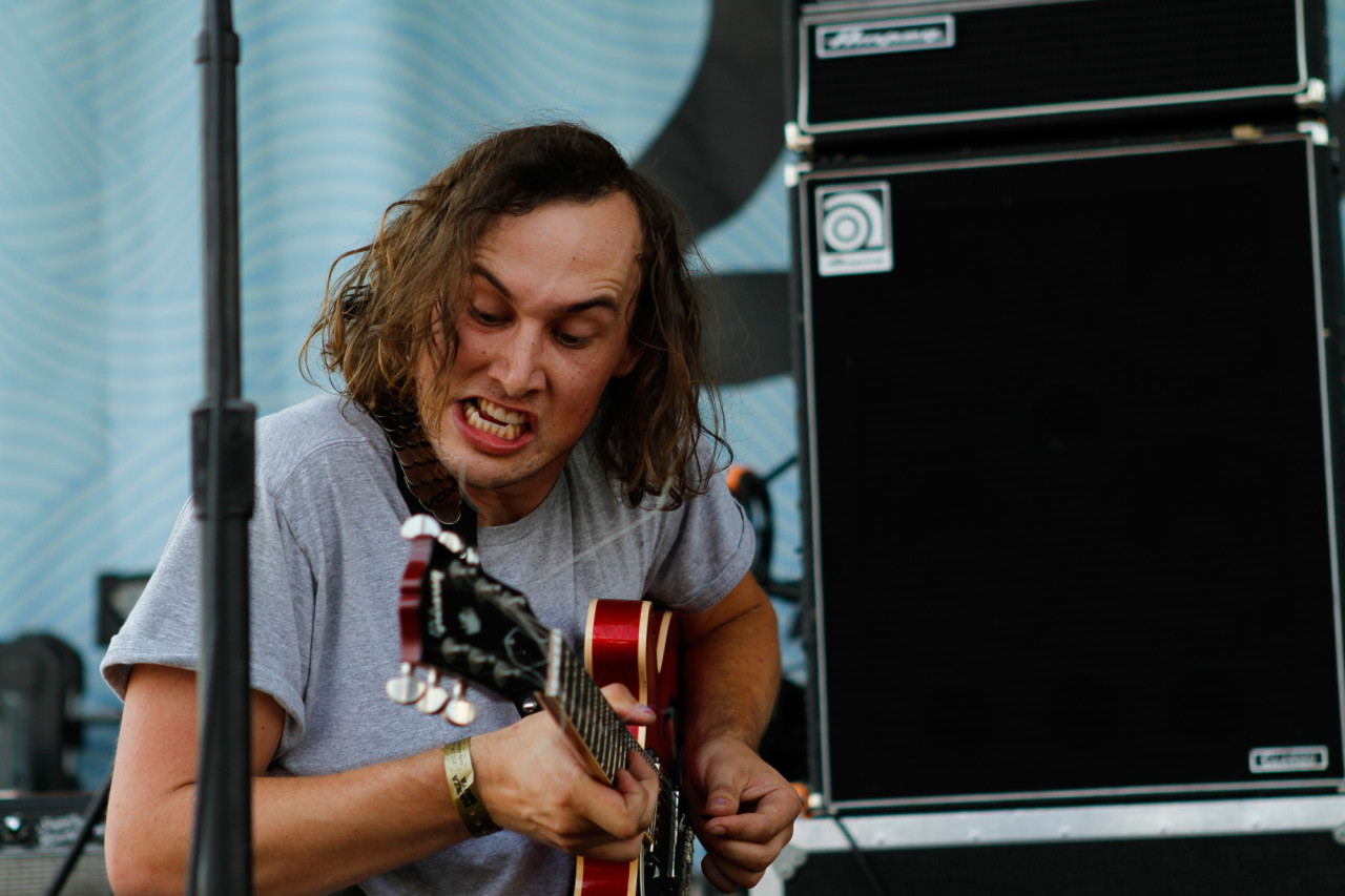 Meatbodies performs at Village Voice's 4Knots Festival at Pier 84 in New York, NY on July 11, 2015. (© Michael Katzif – Do not use or republish without prior consent.)