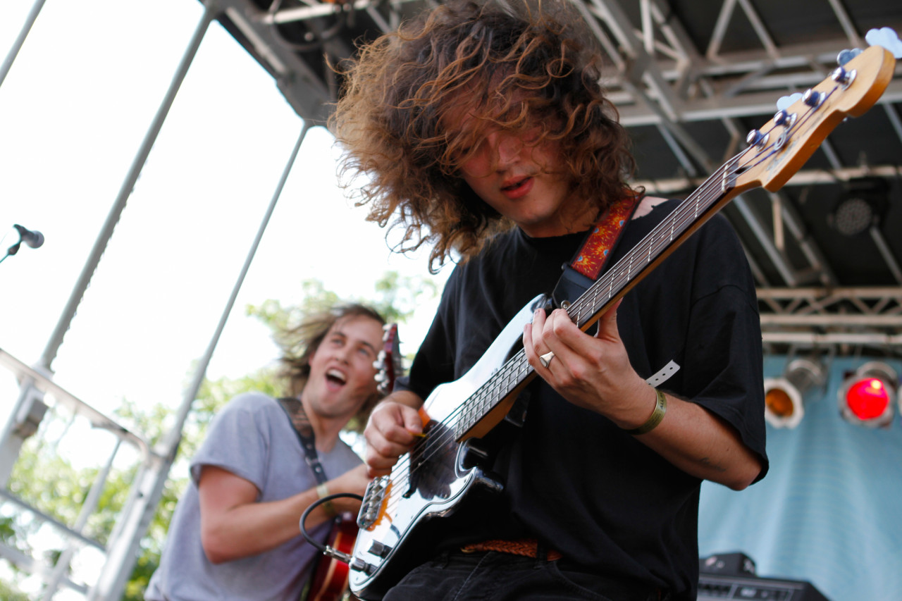 Meatbodies performs at Village Voice's 4Knots Festival at Pier 84 in New York, NY on July 11, 2015. (© Michael Katzif – Do not use or republish without prior consent.)