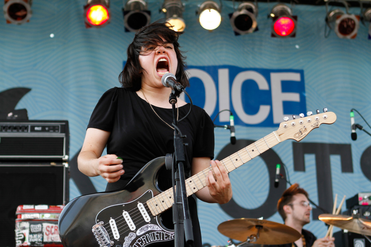 Screaming Females performs at Village Voice's 4Knots Festival at Pier 84 in New York, NY on July 11, 2015. (© Michael Katzif – Do not use or republish without prior consent.)