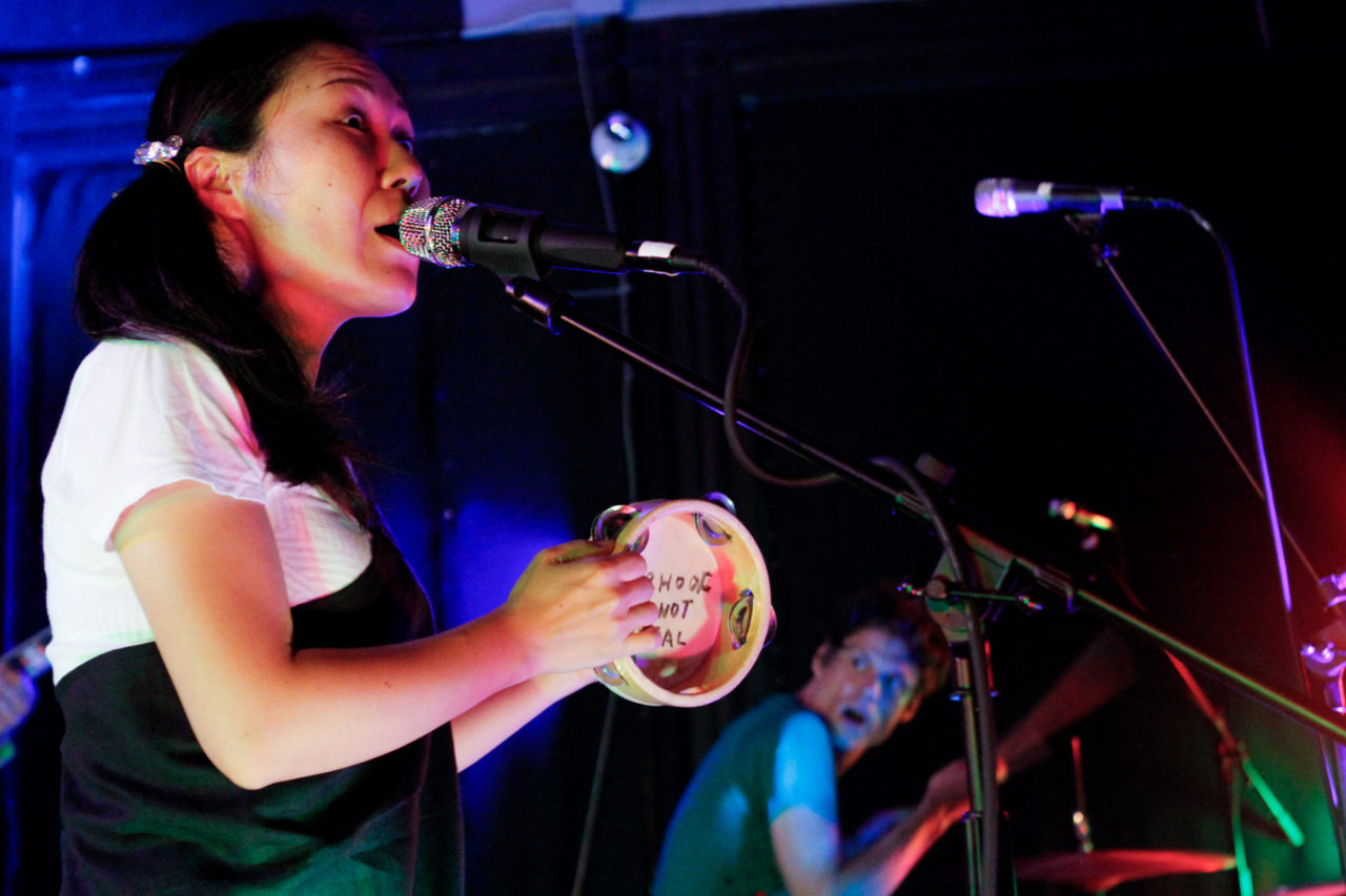 Deerhoof plays at Market Hotel in Brooklyn, NY on June 22, 2016. (© Michael Katzif - Do not use or republish without prior consent.)