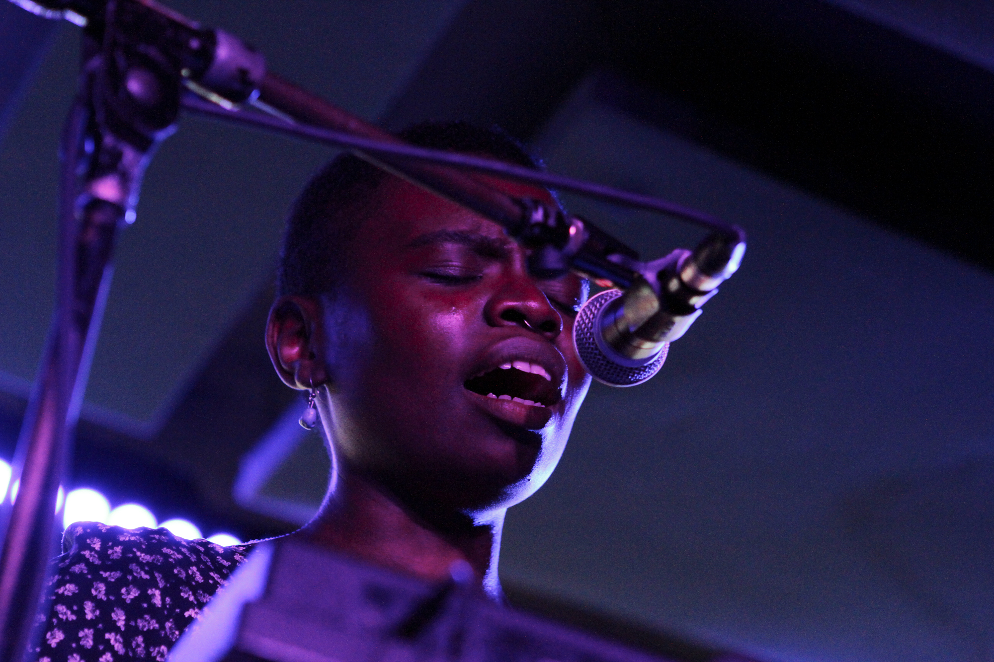 Vagabon plays at Baby's All Right in Brooklyn, NY on Dec. 13, 2016. (© Michael Katzif - Do not use or republish without prior consent.)