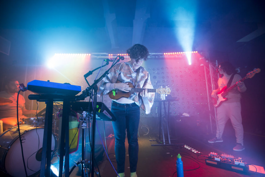 Tune-Yards plays at Baby's All Right in Williamsburg, Brooklyn, New York on Nov. 7, 2017. (© Michael Katzif - Do not use or republish without prior consent.)