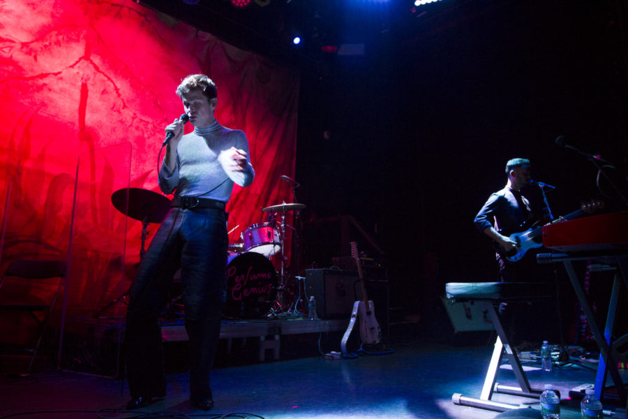 Perfume Genius play at Bowery Ballroom in New York, New York on Dec. 11, 2017. (© Michael Katzif - Do not use or republish without prior consent.)