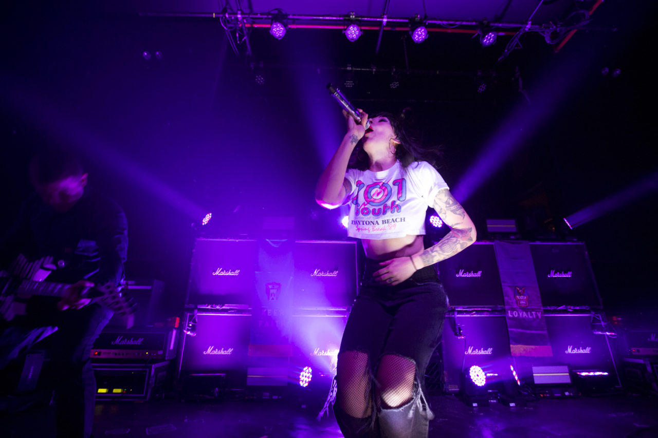 Sleigh Bells play at Rough Trade in Williamsburg, Brooklyn, New York on Jan. 23, 2018. (© Michael Katzif - Do not use or republish without prior consent.)