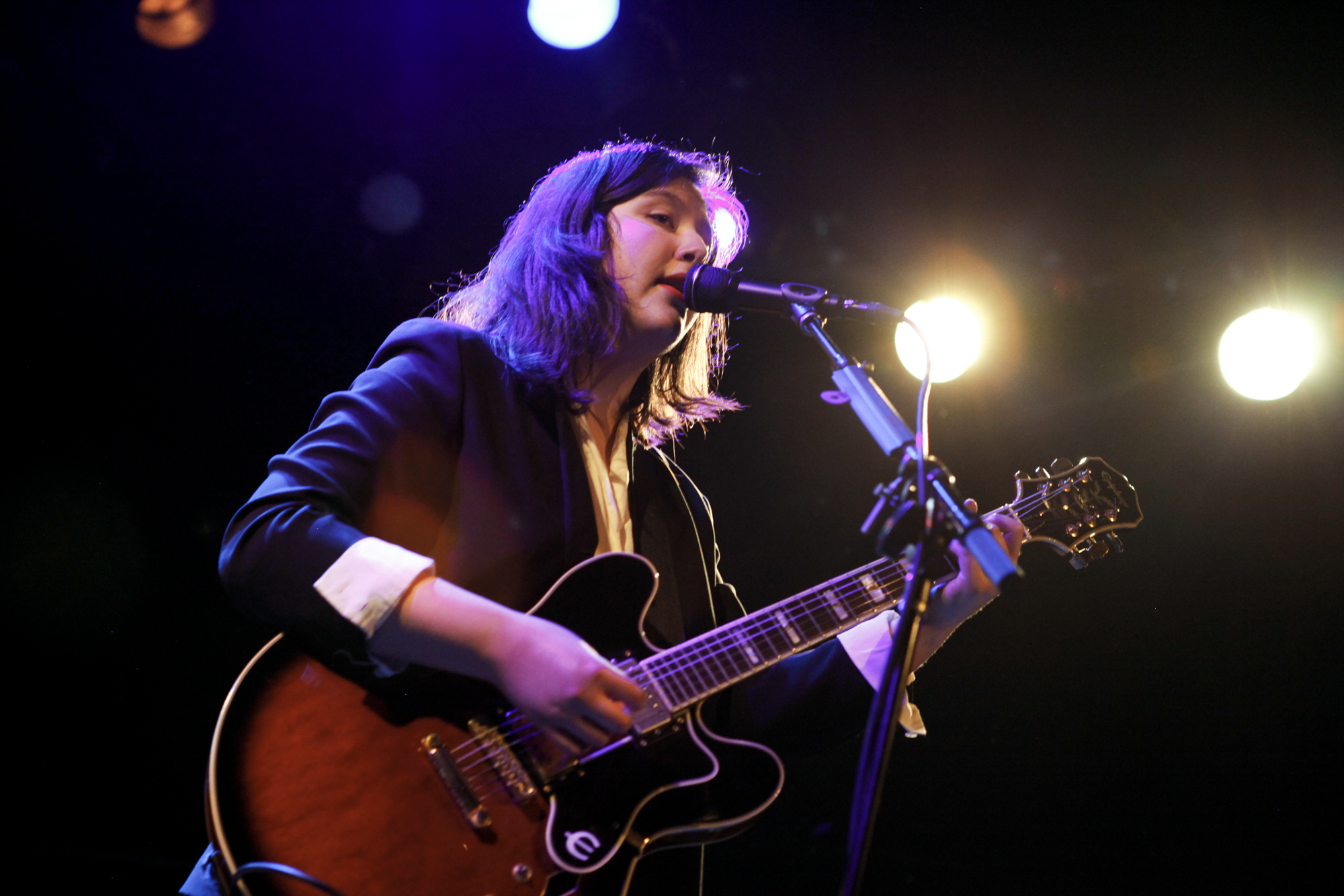 Lucy Dacus plays at Music Hall Of Williamsburg in Williamsburg, Brooklyn, New York on March 2, 2018. (© Michael Katzif - Do not use or republish without prior consent.)