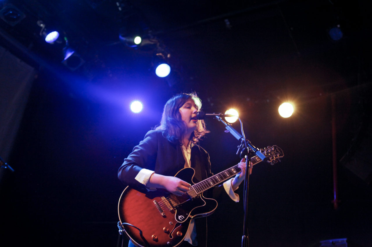 Lucy Dacus plays at Music Hall Of Williamsburg in Williamsburg, Brooklyn, New York on March 2, 2018. (© Michael Katzif - Do not use or republish without prior consent.)