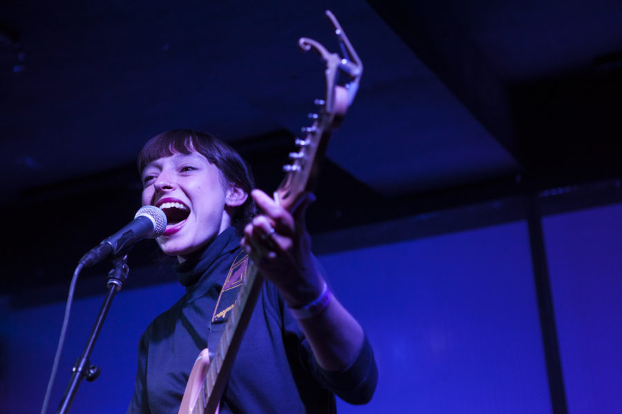 Stella Donnellly plays at Elsewhere - Zone One in Bushwick, Brooklyn, New York on March 19, 2018. (© Michael Katzif - Do not use or republish without prior consent.)