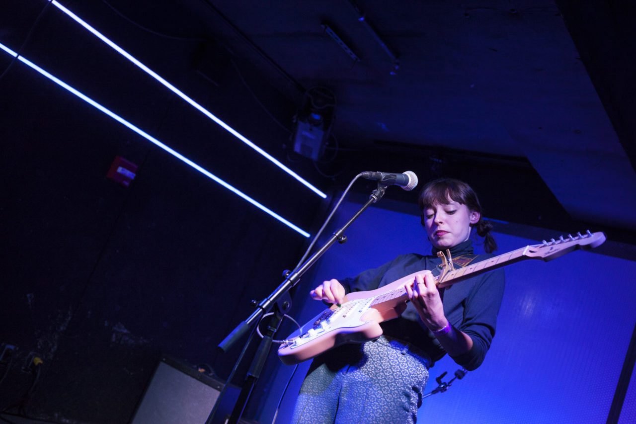 Stella Donnellly plays at Elsewhere - Zone One in Bushwick, Brooklyn, New York on March 19, 2018. (© Michael Katzif - Do not use or republish without prior consent.)