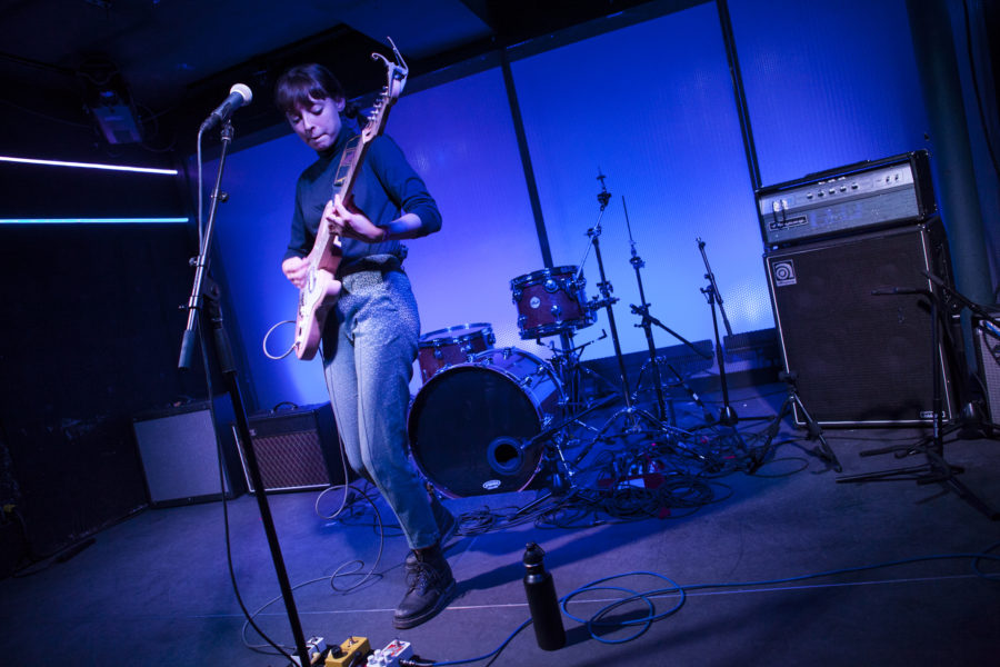 Stella Donnellly plays at Elsewhere - Zone One in Bushwick, Brooklyn, New York on March 19, 2018. (© Michael Katzif - Do not use or republish without prior consent.)