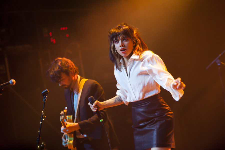 Hurray For The Riff Raff plays at Warsaw in Greenpoint, Brooklyn, New York on April 13, 2018. (© Michael Katzif - Do not use or republish without prior consent.)