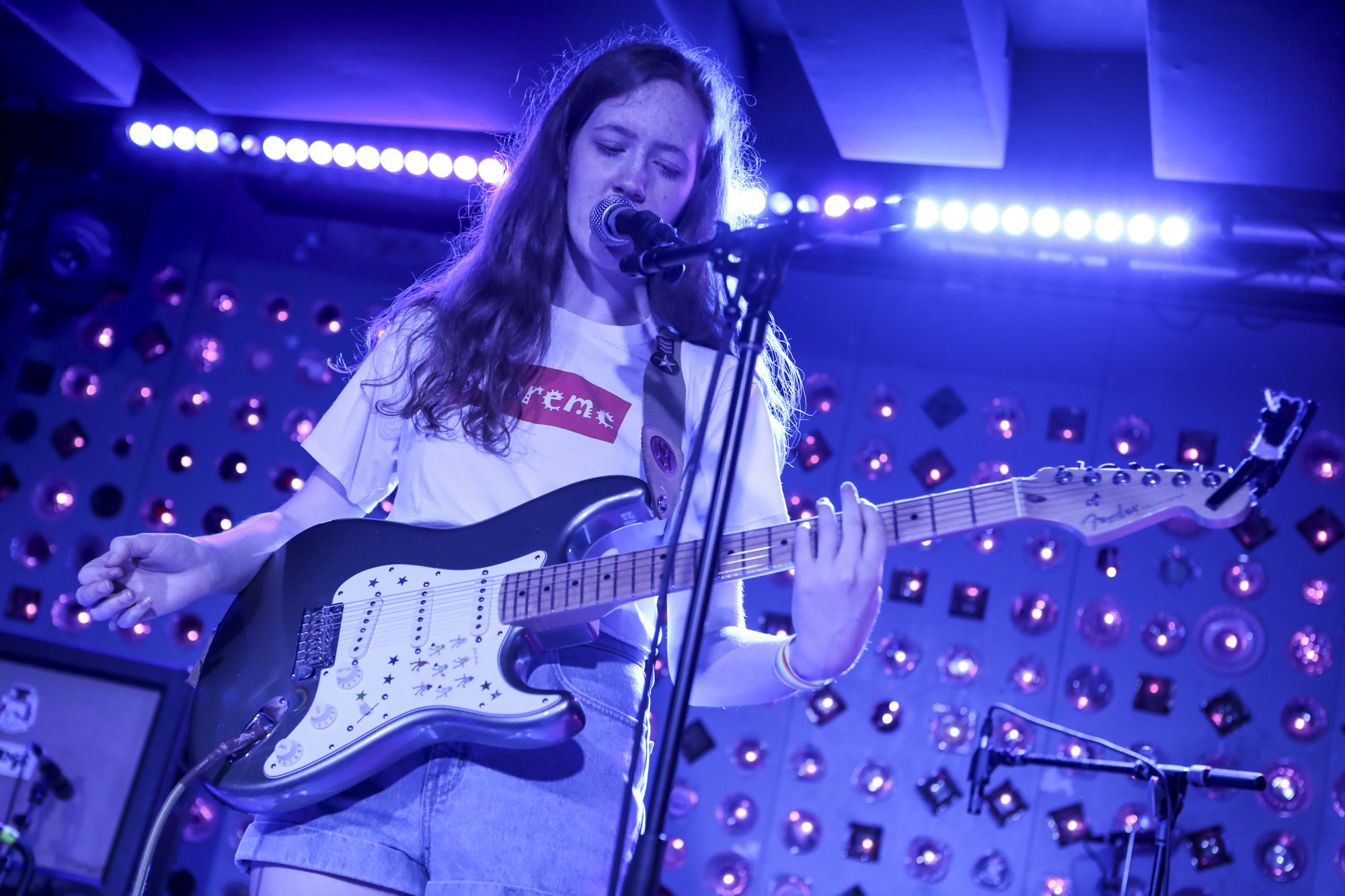 Sidney Gish plays the Double Double Whammy x GLRMIC x Terrorbird Media day party during Northside Festival at Baby's All Right in Williamsburg, Brooklyn, New York on June 9, 2018. (© Michael Katzif - Do not use or republish without prior consent.)