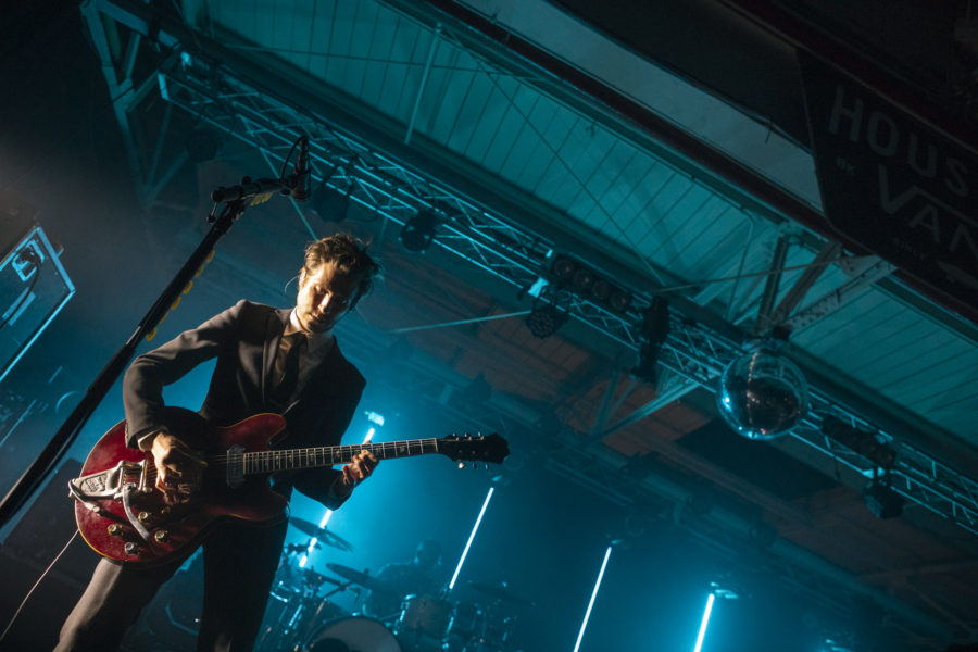 Interpol celebrated the release of its new album ‘Marauder’ at House of Vans' final show before closing down after a 8-year run in Greenpoint, Brooklyn, New York on Aug. 24, 2018. (© Michael Katzif - Do not use or republish without prior consent.)