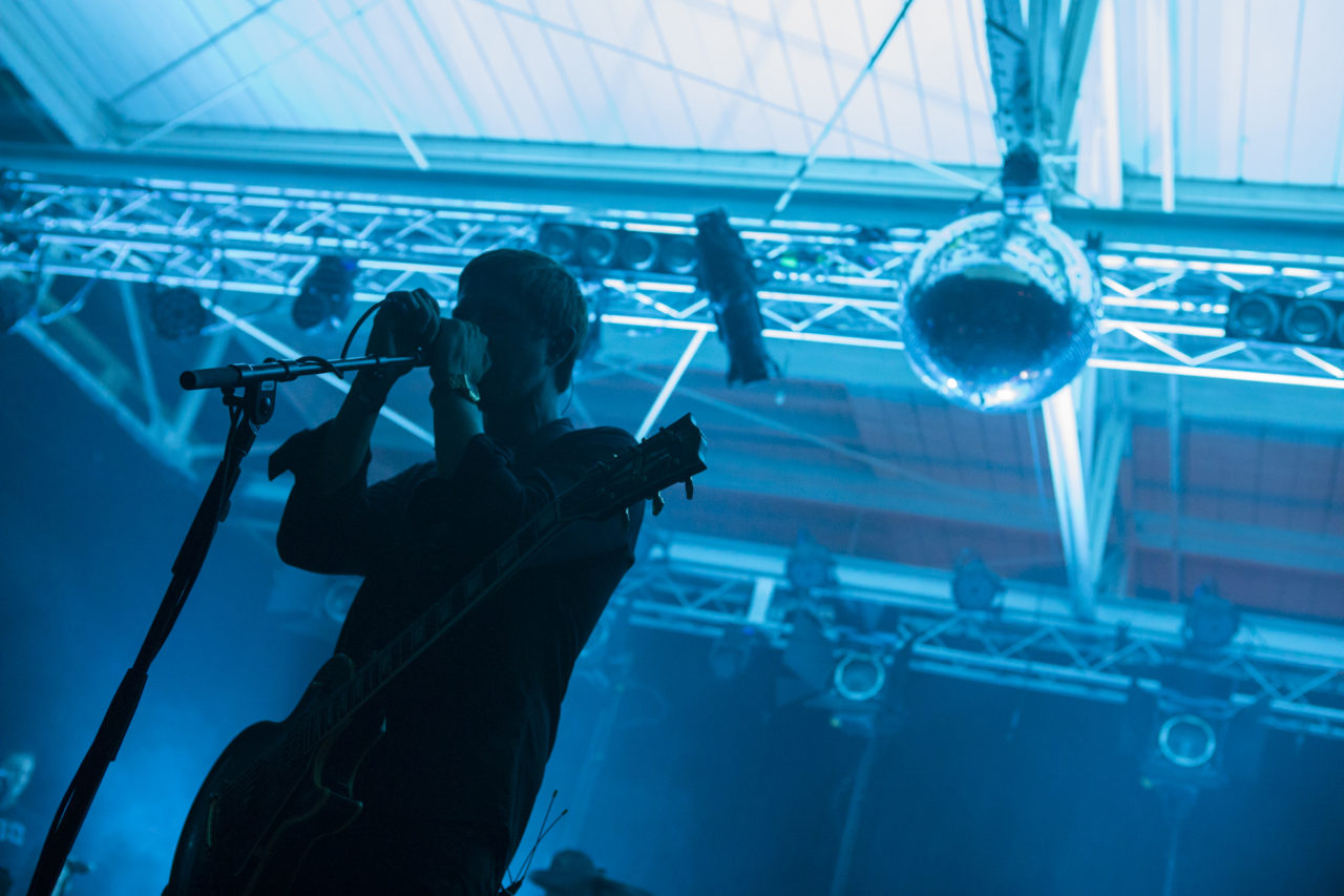 Interpol celebrated the release of its new album ‘Marauder’ at House of Vans' final show before closing down after a 8-year run in Greenpoint, Brooklyn, New York on Aug. 24, 2018. (© Michael Katzif - Do not use or republish without prior consent.)