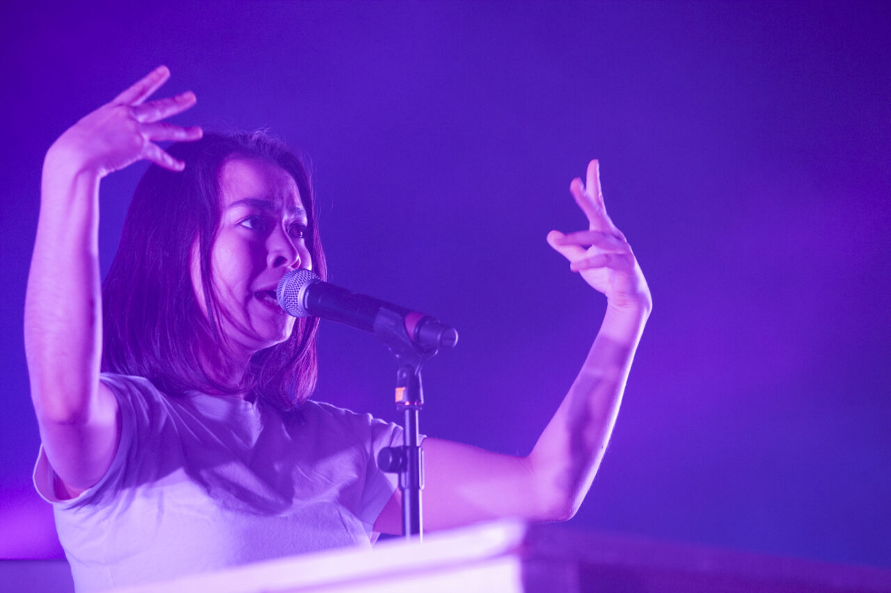 Mitski performs at SummerStage in Central Park in New York on Sept. 7, 2019. (© Michael Katzif - Do not use or republish without prior consent.)