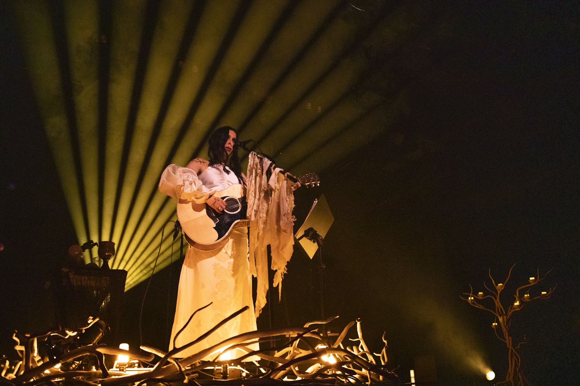 Chelsea Wolfe plays at Brooklyn Steel in Williamsburg, Brooklyn, New York on Nov. 1, 2019. (© Michael Katzif - Do not use or republish without prior consent.)